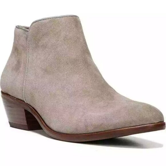 Sam Edleman Petty Ankle Boot Bootie Women‎ 9 Tan Taupe Suede Leather ZIpper - Picture 1 of 16